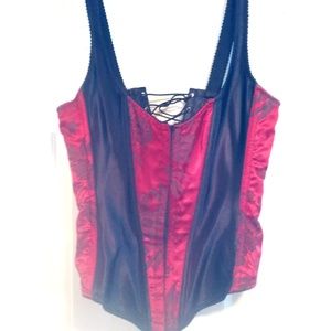 Women's  Victoria's Secret Red & Black Corset Top